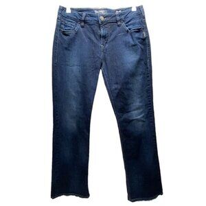 Silver Jeans Women’s W33/L31 Dark Blue Suki High Baby Boot Western Fluid Denim